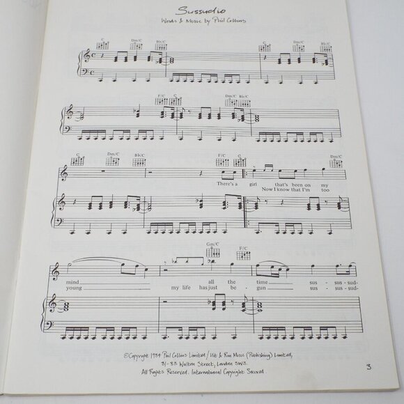 Phil Collins - No Jacket Required Music Book - Picture 5 of 5